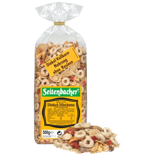 Seitenbacher Müsli Dinkelmischung, 3er Pack (3 x 500 g Packung)