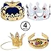 Tigerdoe King Crowns - 4 Pack - King and Queen Crowns - Costume Crowns - Dress Up - King Costume Accessories