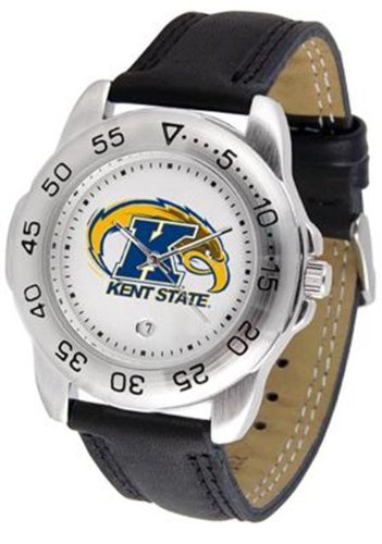 Kent State Golden Flashes Mens Leather Sports Watch