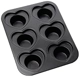 Review Eddingtons Ltd  / Chicago Metallic 6 cup non stick heart cupcake pan