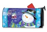 Jolly Snowman Winter Magnetic Mailbox Cover
