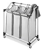 Whitmor 6862-3260 Chrome Laundry Sorter with Foam Mesh Bags