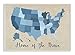 Stupell Home DÃ©cor Home of the Brave Denim Map Wall Plaque Art, 10 x 0.5 x 15, Proudly Made in USA