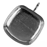 Art Night Out Silver Plated Rounded Bezel, Square, 1 by 1-Inch