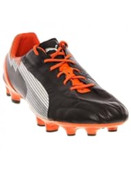 Shoes: Puma Mens Evospeed 1 K FG Soccer Cleat,Black/White/Team Orange,8 D US - Puma