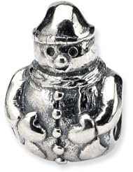 Sterling Silver Snowman Charm Bead Fits Pandora Chamilia Biagi Bracelet
