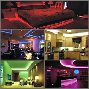 LEMONBEST 16.4FT SMD 5050 Water-resistant 300LEDs RGB Flexible LED Strip Light Lamp Kit + 44Key IR Remote Controller