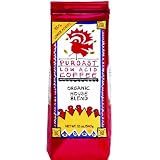 Puroast Low-Acid Whole Bean Coffee, Organic Fair Trade House Blend, 12-Ounce Bag (Pack of 3)