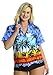 Surfers Hawaiian Swimming Lady Beahwear Shirt Cool Collar Short Sleeves Boho Top