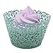 BETOP HOUSE Vine Lace 50-Piece Cupcake Wrappers, Blue