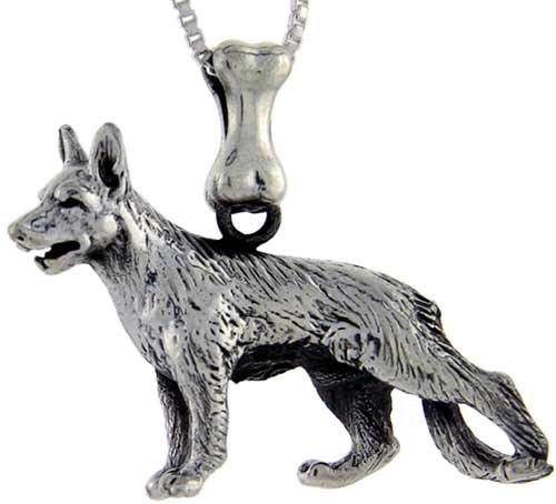 Sterling Silver German Shepherd Dog Pendant ? Sterling Silver German Shepherd Dog Pendant ?