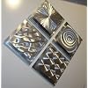 "4 Squares" Modern Abstract Metal Wall Art Sculpture, Contemporary Home Accents