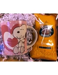 Grocery: Thinking of You Coffee and Mug 2 Item Combo Bundle - 1 Peanuts Themed Coffee Mug By Gibson Oversea Inc. and 1 French Market 12 Oz. Ground Boldest Chicory Coffee - Gibson Overseas and French Market