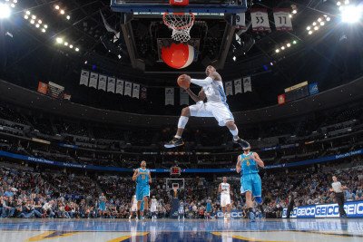 New Orleans Hornets v Denver Nuggets, Denver - January 9: J.R. Smith Photographic Poster Print by Garrett Ellwood, 12x18