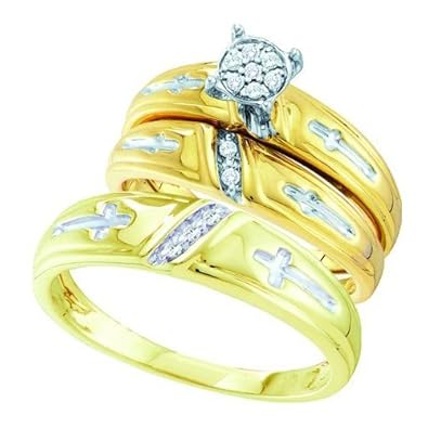 Cheap Girls Jewelry 0.11CT DIAMOND FASHION TRIO SET For Sale
