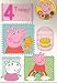 Peppa Pig - Age 4 Birthday Card With Badge - 4th
