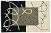 Embroidered Chenille 100% Cotton Black and White Rug 2 X 3
