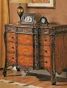 Beautiful 3 Drawer Entry Way Accent Bombe Storage Chest