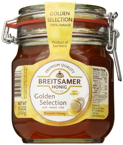 Breitsamer Golden Selection Honey, Flip-Top Jar, 35.27 Ounce
