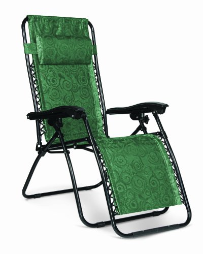 Camco 51811 Zero Gravity Recliner (Green Swirl Pattern)