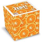 Zest! (Oranges) Note Cube NOT STICKY, Made in USA (paper US or Canada) 100% Recycled 3.5" 700 Tear-Off Pages