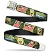Buckle-Down Seatbelt Belt - SpongeBob & Patrick Starfish Bamboo Frames/Logo - 1.5