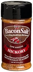 J&D's Hickory Bacon Salt, Low Sodium, 2-Ounce Bottle (Pack of 3)