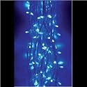Christmas Lights - LED In & Outdoor Lights Blue 120 Bulbs On Clear Cable