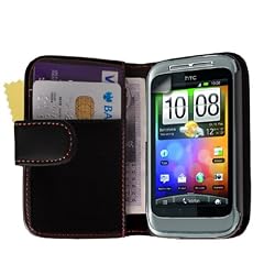 Neues Qualit�t Schwarz Leder Schutzh�lle F�r HTC Wildfire S Mit Frei Displayschutz Von Yousave