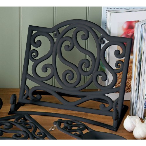 Get Cheap Decorative Black Cast Iron Cookbook Stand Kitchen Book Holder Top Racks Holders Reviews