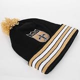 New Orleans Saints Mitchell & Ness Throwback Vintage Knit Hat with Pom