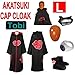 365buying Naruto cosplay costume Set for Tobi - Akatsuki Cloak(L) + Narudo Tobi mask(Yellow)+ Tobi (