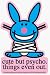 Happy Bunny - Cute But Psycho - Sticker / Decal