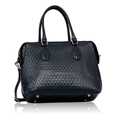 Womens Navy Blue Fashion Handbag Designer Double Handles Tote Bag with