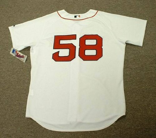 JONATHAN PAPELBON Boston Red Sox Majestic AUTHENTIC Home Baseball Jersey, 44/LARGE