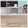 Eileen Grey Chrome and Glass Accent Table