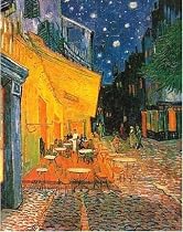 Vincent Van Gogh (Cafe Terrace At Night) Art Poster Print - 22" X 28"