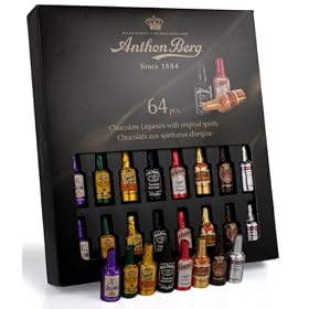 Anhon Berg Liquor Filled Chocolates Holiday Gift Box Assortment Pack (Pack of 64)