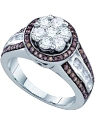 1.39ctw Brown Diamond Fashion Ring 10K White Gold