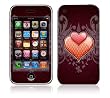 Double Hearts Decorative Skin Cover Decal Sticker for Apple 3G iPhone / iPhone 3GS 3G S