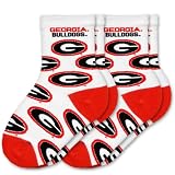 NCAA Georgia Bulldogs Infant Two Pack Socks All Over Logo