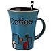 GOGOKING Coffee Mugs Simple Creative Retro Cup With Spoon Beverage Cup Gift Cups 11 Oz Water Mugs(blue)