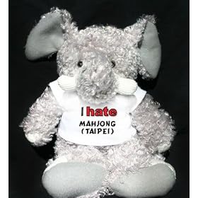 Plush Elephant (Slowpoke) toy with I Hate Mahjong (Taipei)