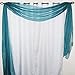 Gorgeous Home 1 Solid Decorative Teal Blue Elegant Scarf Valance Sheer Voile Window Panel Curtain 216