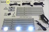 Under Cabinet LED Accent Lighting - 10 Panel Set, Cool White Leds, 2 power supplies, 2 switches, great value!