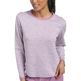 Docker's Women's Reversible Striped Crew Neck Pajama Top