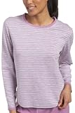 Docker's Women's Reversible Striped Crew Neck Pajama Top