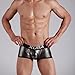Xuba Mens Low Rise Sexy Underwear Trunk Boxer Brief Snake Black 1052