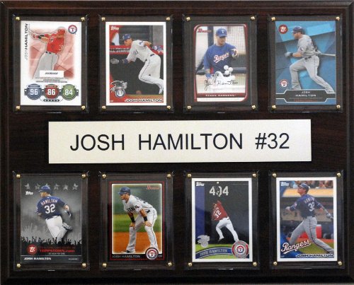 MLB Texas Rangers Josh Hamilton Eight Card Plaque