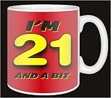 Review Advanta  / HUMOROUS BIRTHDAY GIFT- I'm 21 + a BIT Coffee Mug